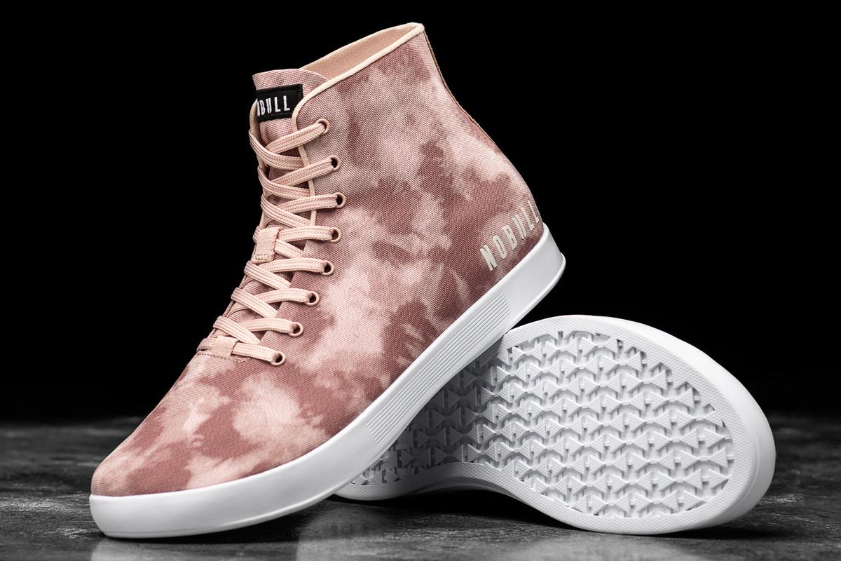 Nobull High-Top Tie-Dye Canvas Men's Trainers Rose | Australia (WC4206)